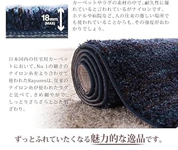 Amazon | さらふわ国産ミックスシャギーラグ【rayures